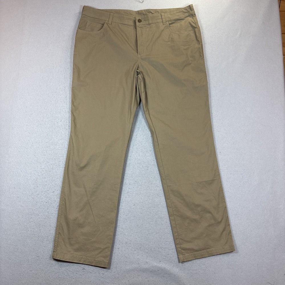 Men's Columbia Brown Khaki Pants Regular Fit 40X34 Hiking Outdoors Flex
